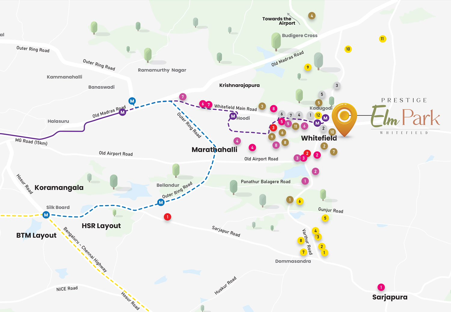 Prestige Elm Park Location Map